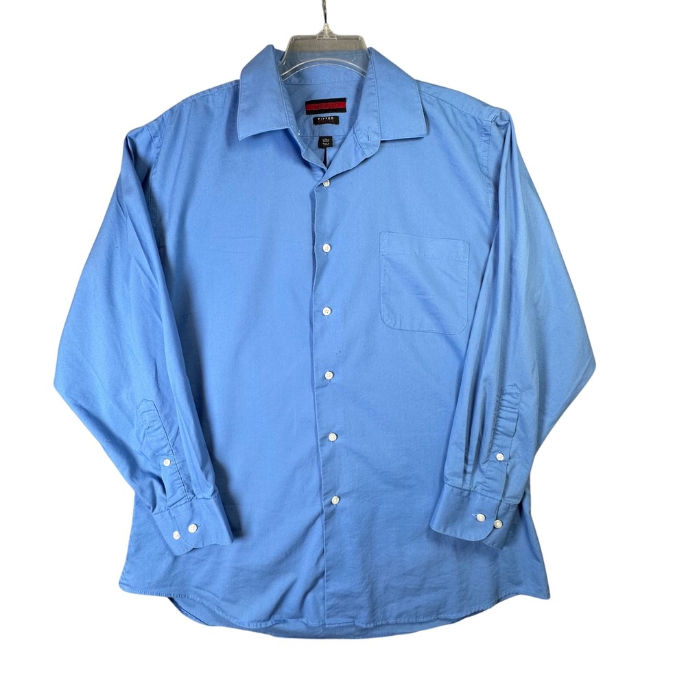Architect Mens Dress Shirt Fitted Stretch Long Sleeve Button Down Large 16.5